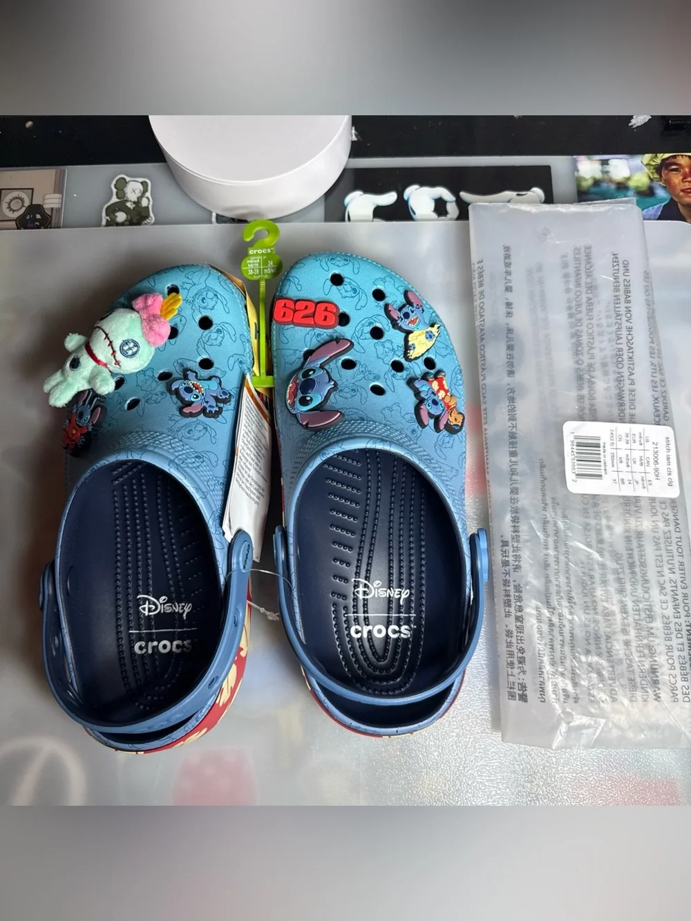 Crocs Disney Lilo & Stitch Classic Clog Multi Size Blue Sandals 213006-90H NEW